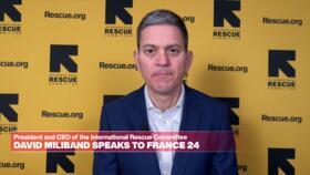 David Miliband, the president and CEO of the International Rescue Committee, speaking to FRANCE 24.